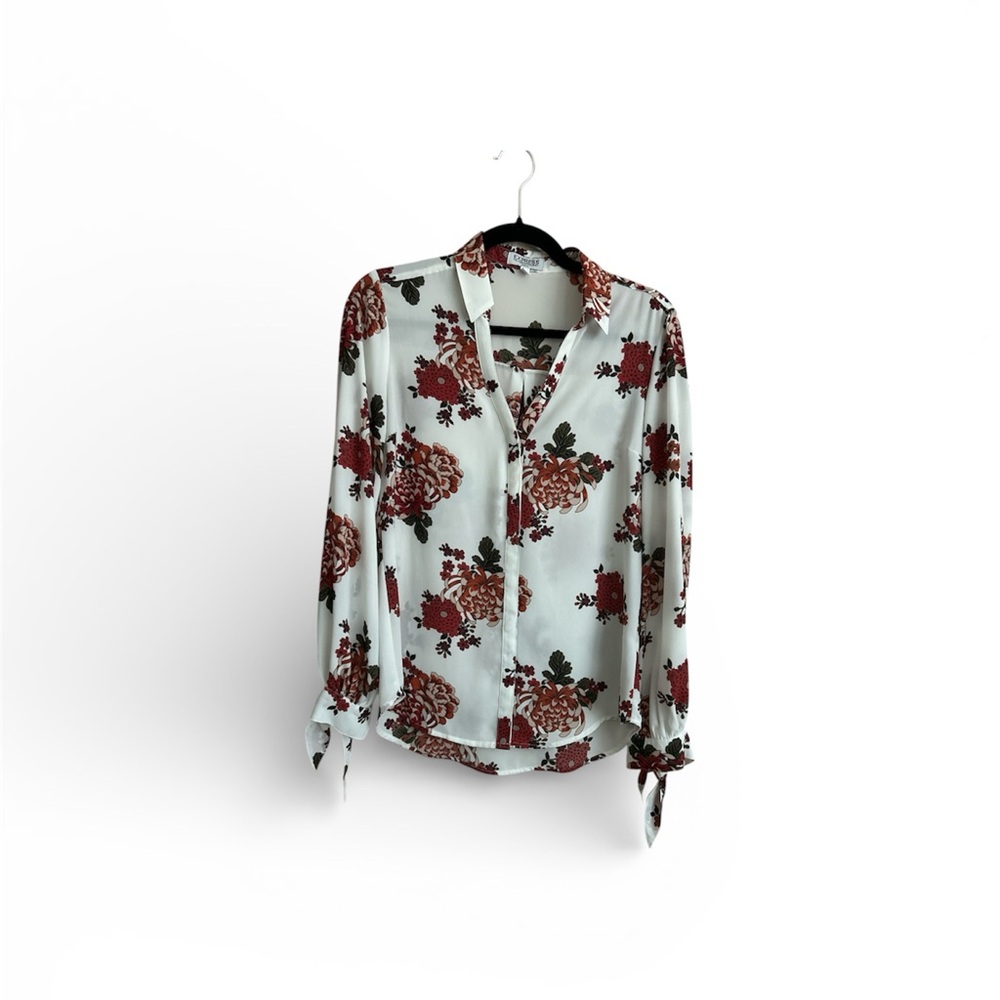 Express Red Floral Women's Blouse